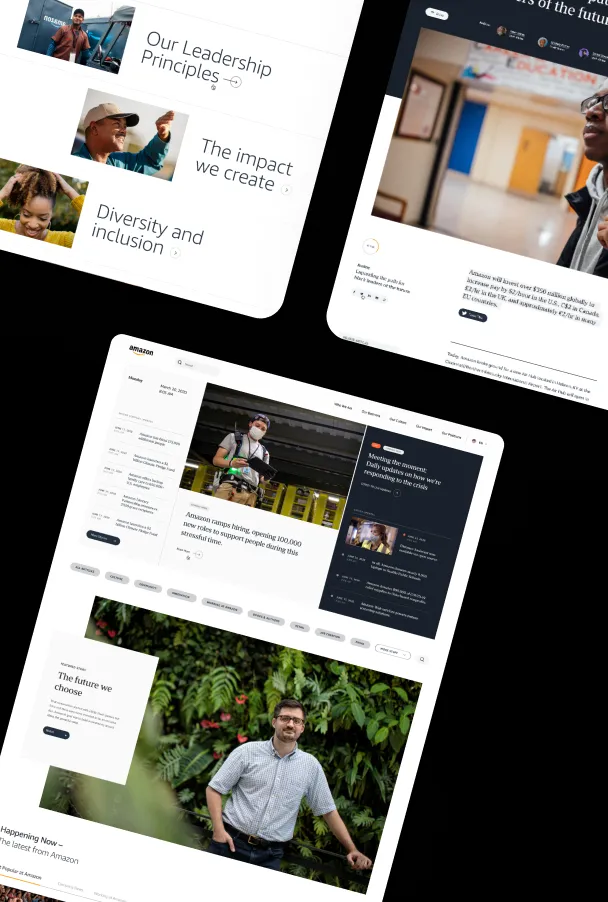About Amazon website design.